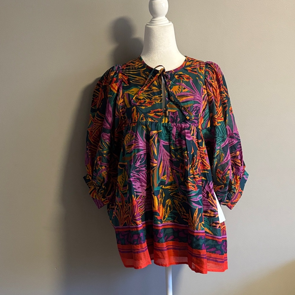 Tropical Print Women's Blouse